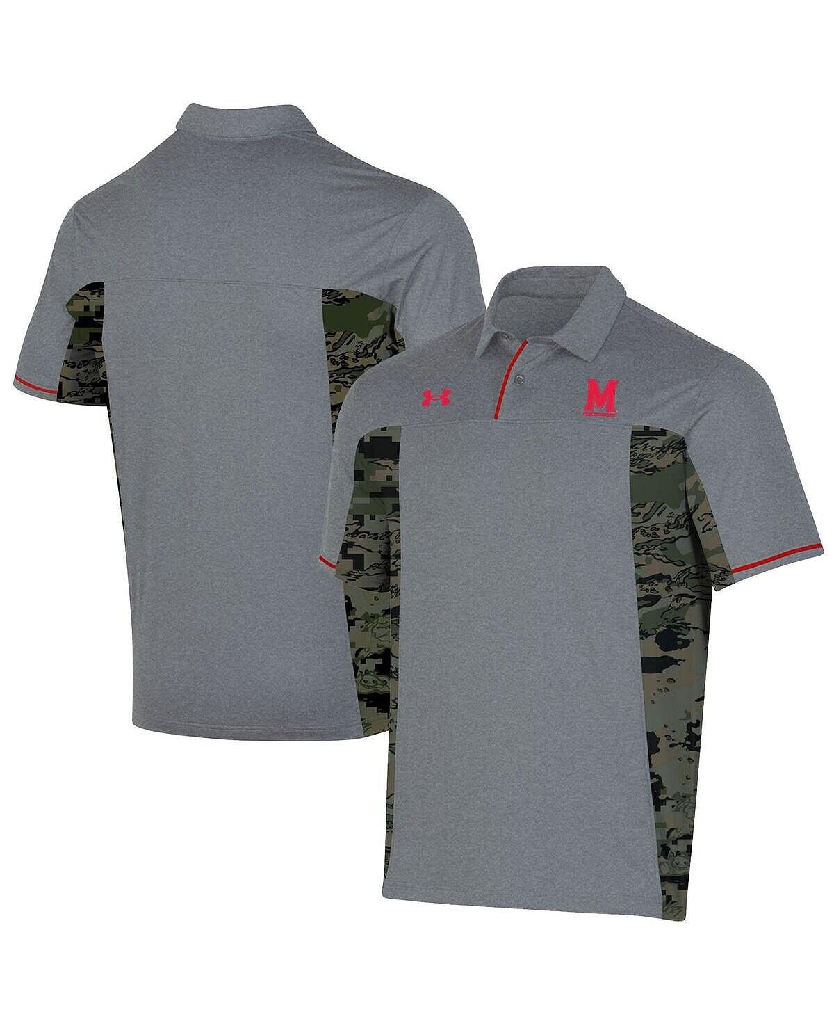 

Мужская серая рубашка поло maryland terrapins freedom Under Armour, серый
