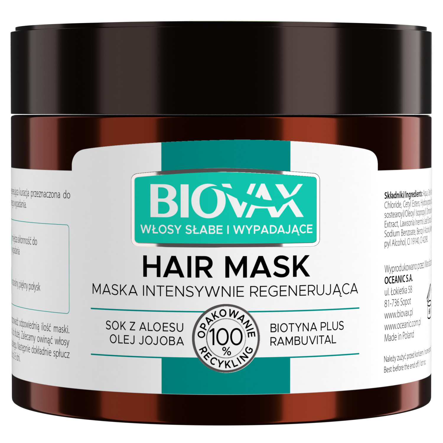 Biovax Biovax интенсивно регенерирующая маска для слабых волос, склонных к выпадению, 250 мл