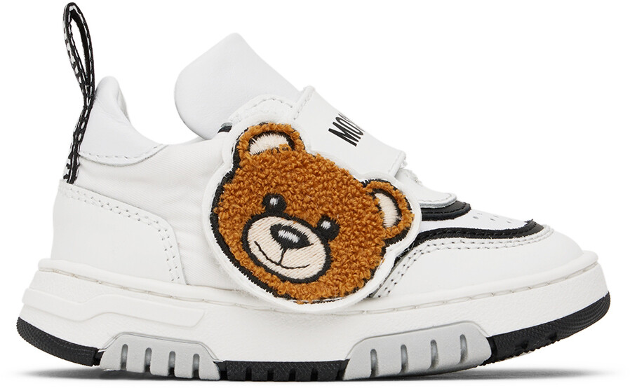 

Белые спортивные кроссовки Baby Teddy Moschino