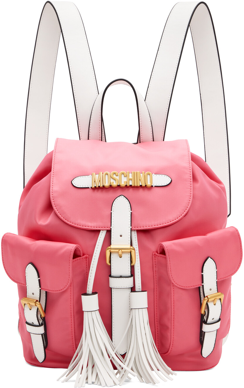 

Розовый рюкзак на шнурке Moschino