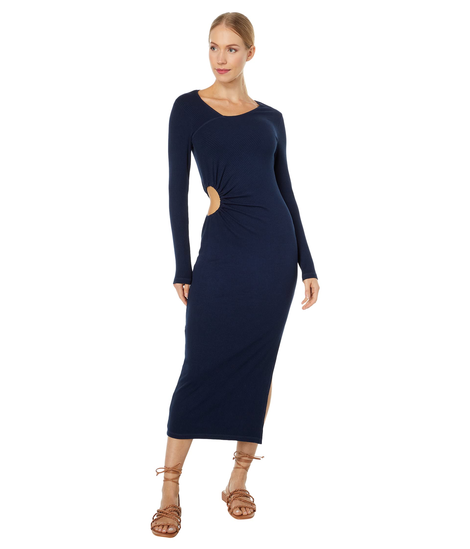 Платье SUNDRY, Long Sleeve Side Cutout Dress