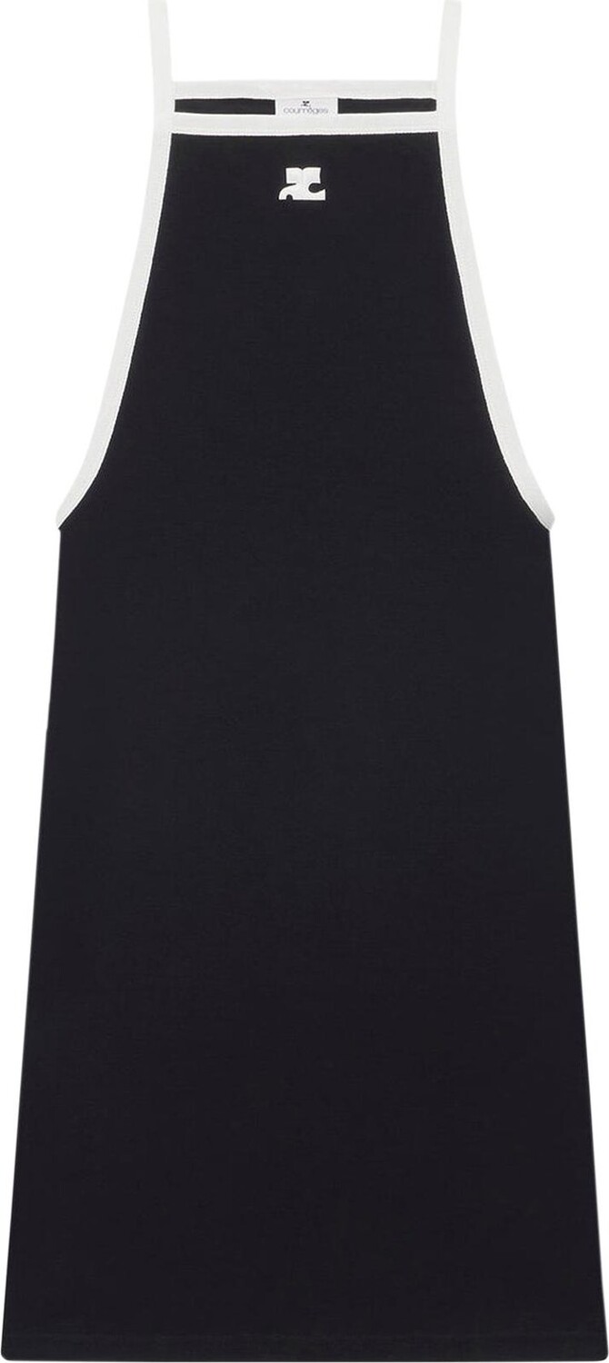 

Платье Courrèges Light Rib Contrast Dress 'Black/Heritage White', черный