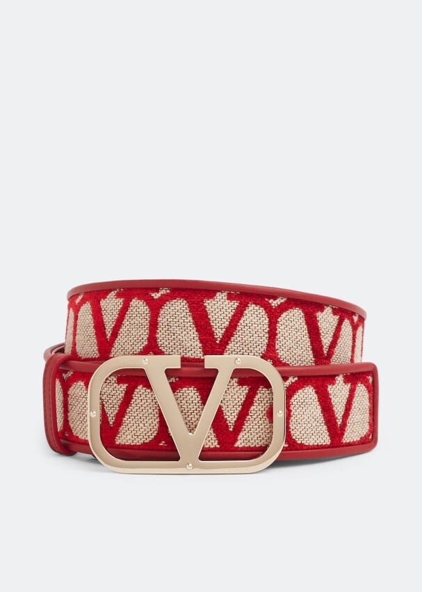 

Ремень VALENTINO GARAVANI Toile Iconographe belt, красный
