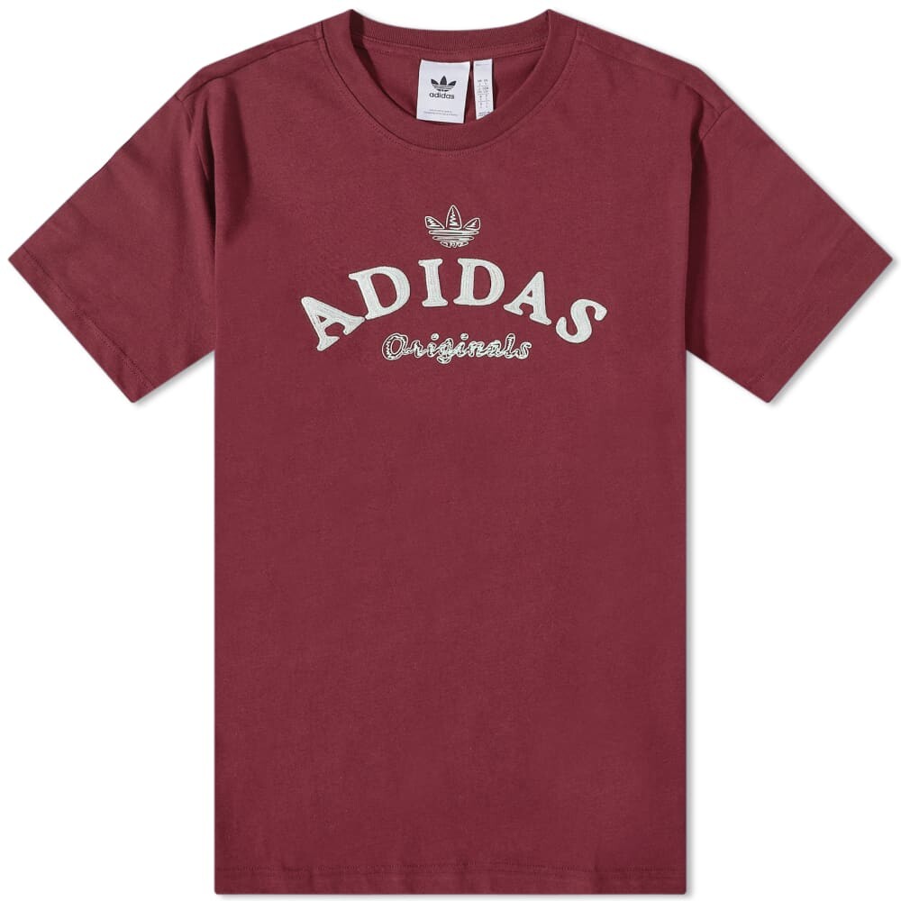 

Футболка Adidas Graphic, бордовый, Коричневый