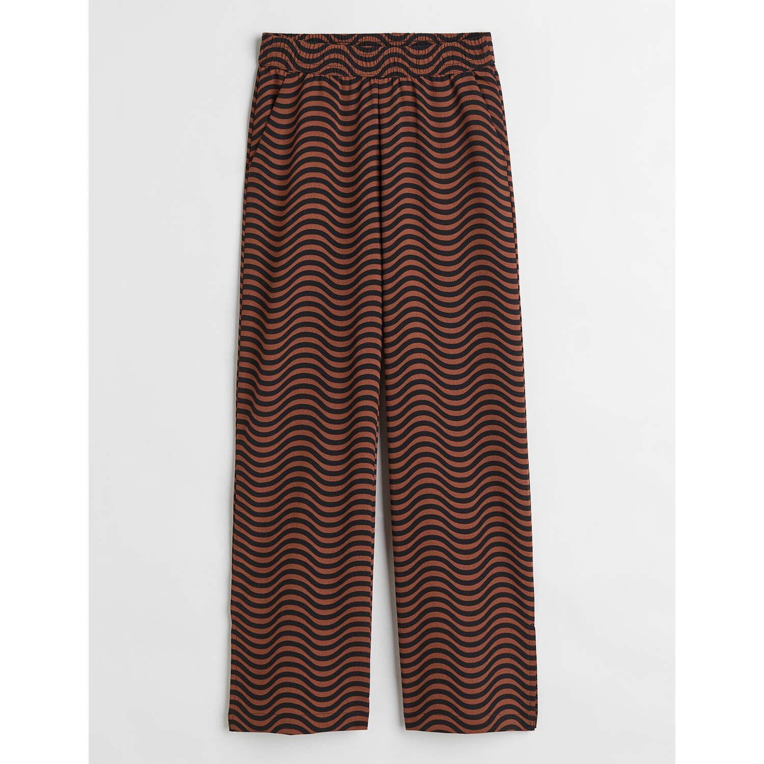 

Широкие брюки H&M Patterned, темно-коричневый
