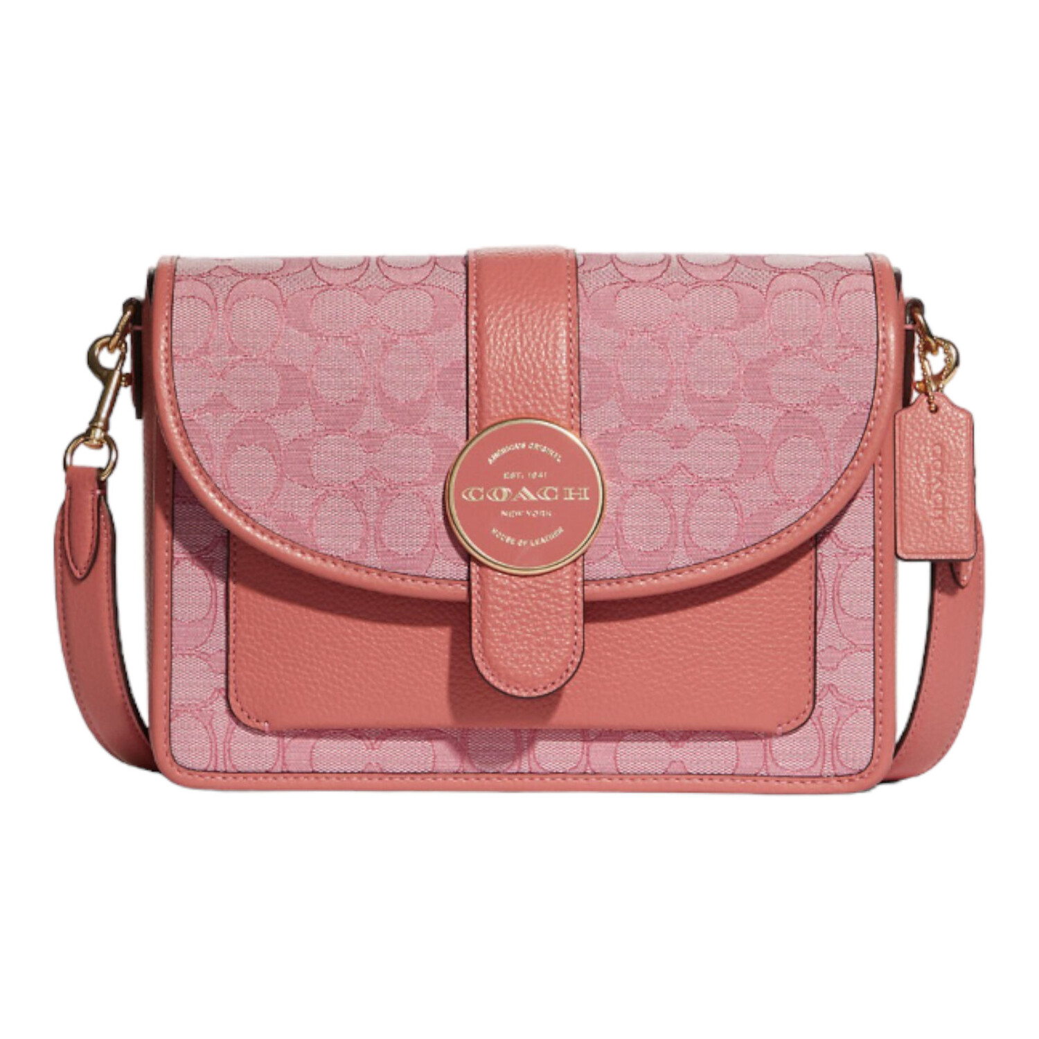 Сумка Coach Lonnie Crossbody In Signature Jacquard, розовый