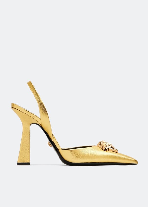 

Туфли VERSACE La Medusa slingback pumps, золотой