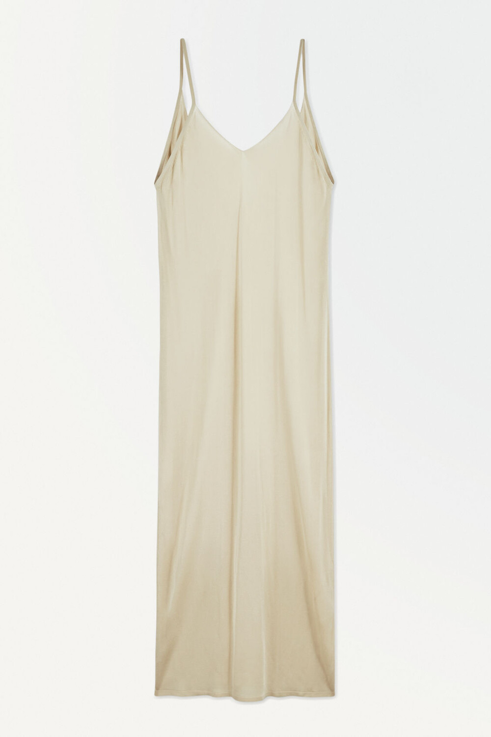 

Платье Cos Atelier The Sheer Knitted Slip, светло-бежевый