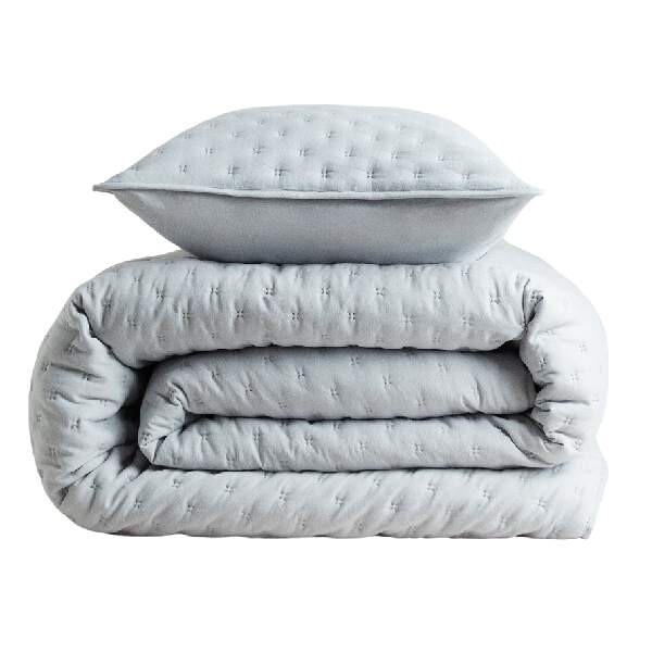 

Покрывало Zara Home Soft-touch, светло-голубой