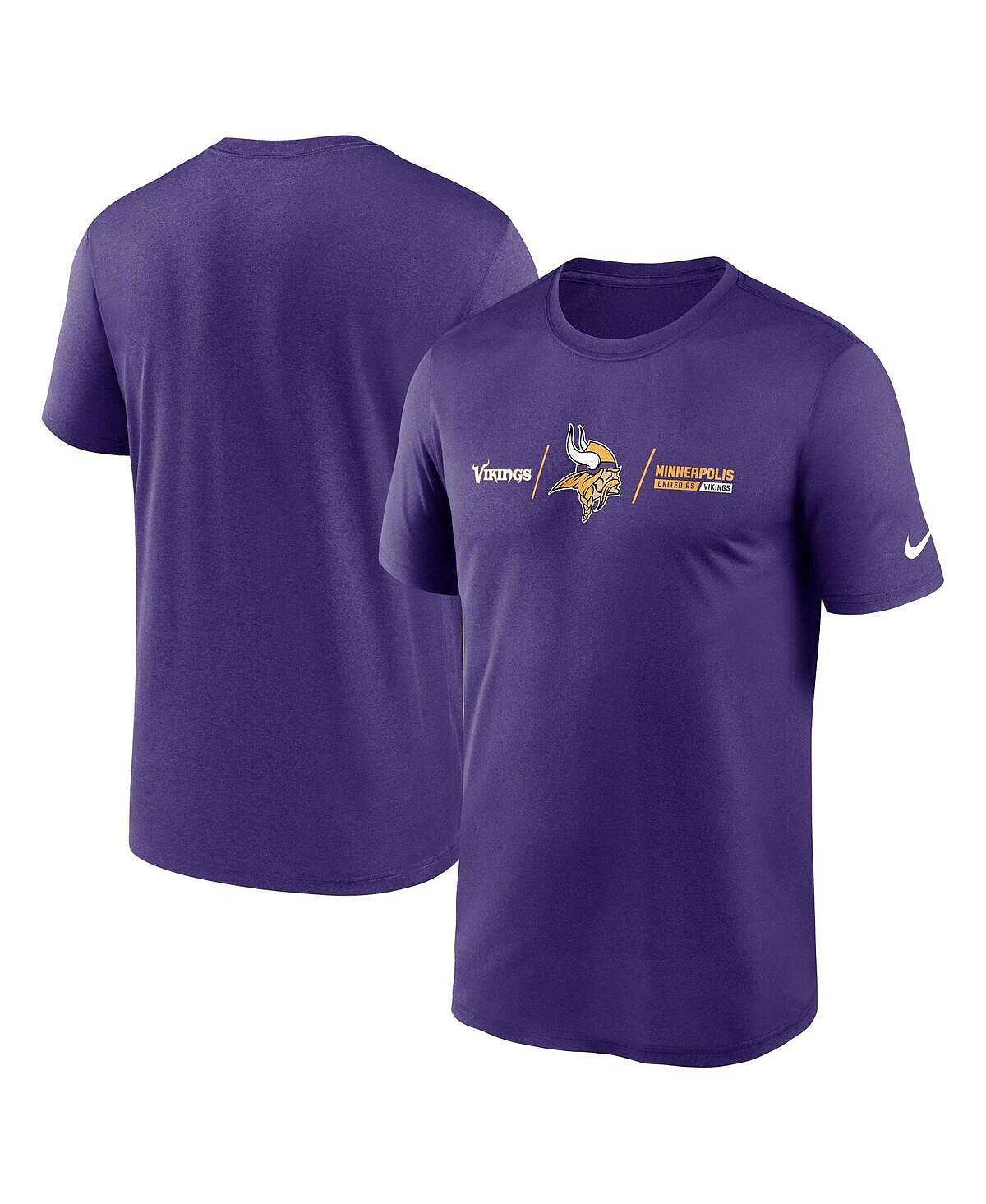 

Мужская фиолетовая футболка minnesota vikings horizontal lockup legend Nike, фиолетовый