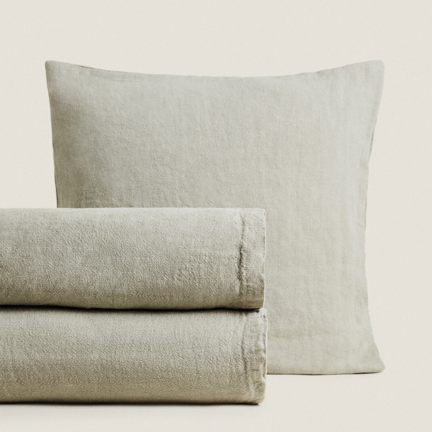Покрывало Zara Home Washed Linen 400 г/м², серый