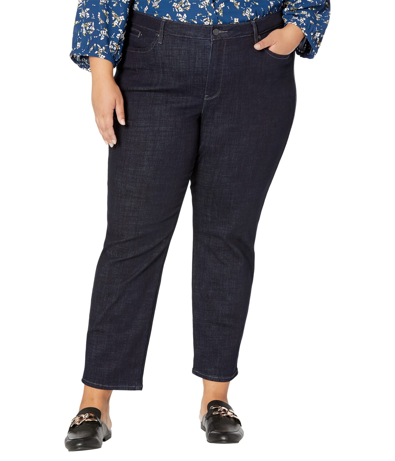 

Джинсы NYDJ, Plus Size Stella Tapered Ankle in Rinse