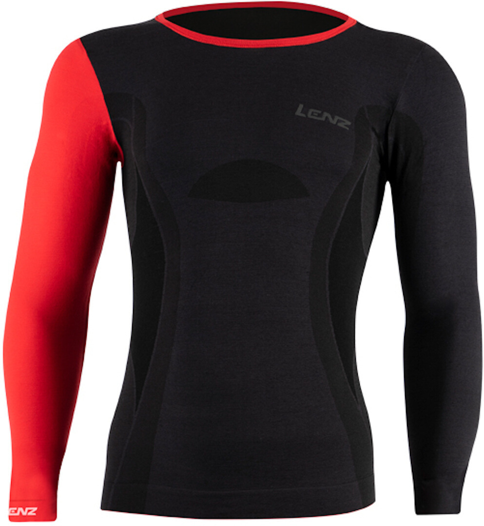 цена Рубашка Lenz 6.0 Merino Crew Neck Функциональная, черно-красная