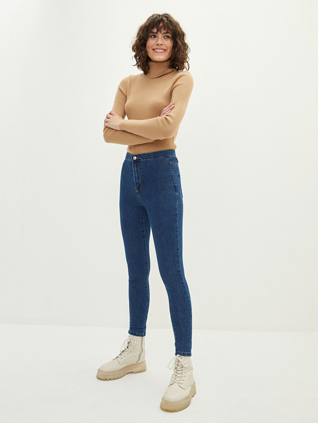

Женские джинсовые брюки Rodeo с высокой талией Super Skinny Fit LCW Jeans, Синий