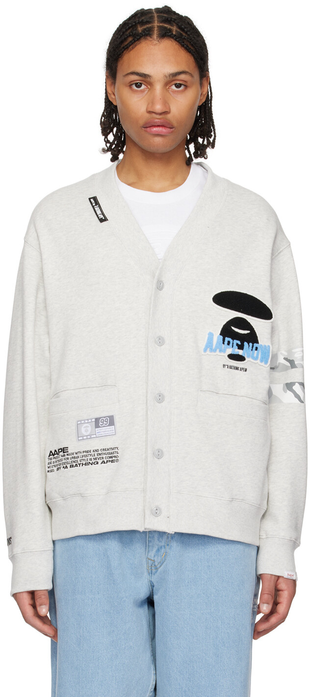

Серый кардиган на пуговицах AAPE by A Bathing Ape