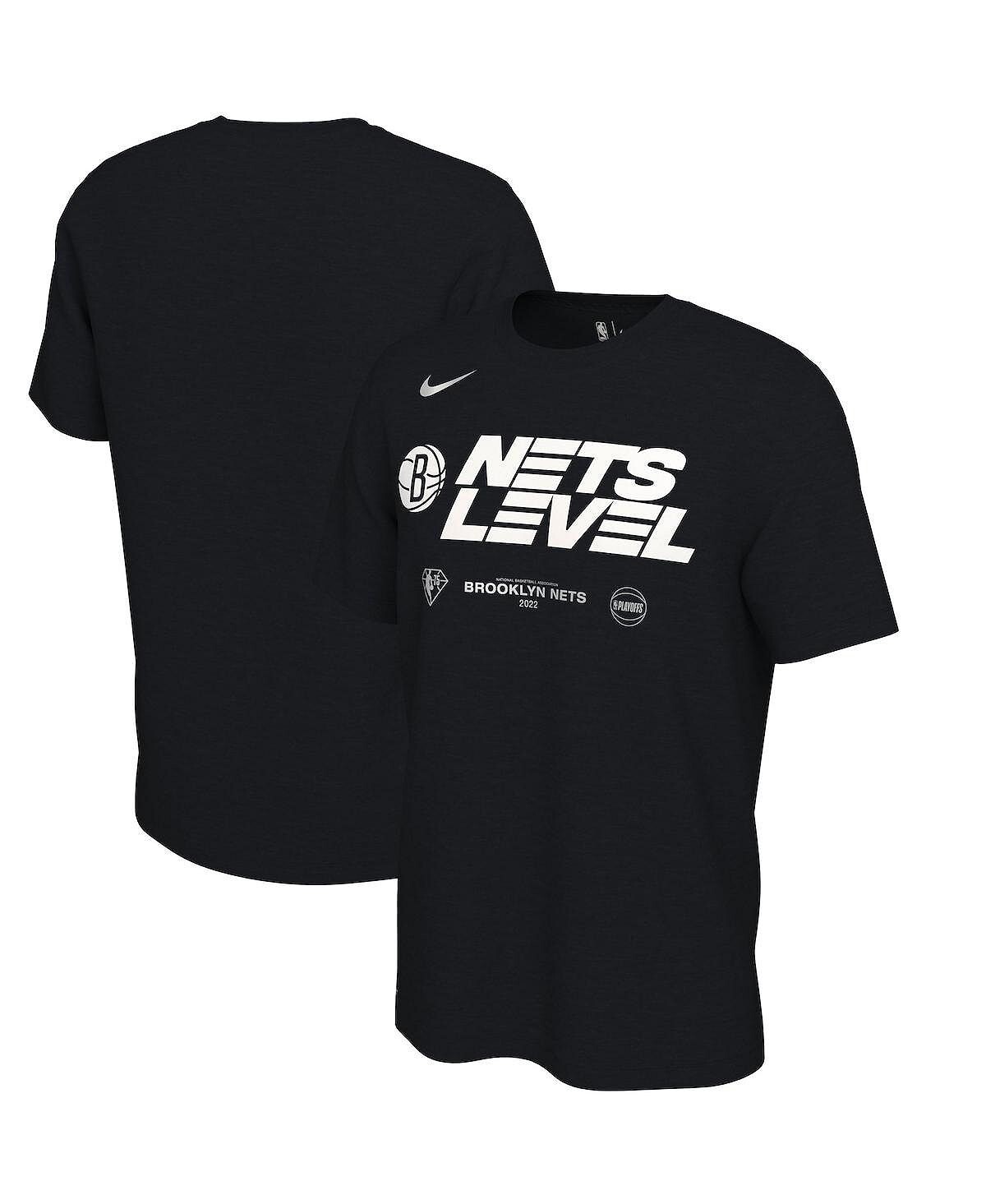 

Мужская черная футболка brooklyn nets 2022 nba playoffs mantra Nike, черный
