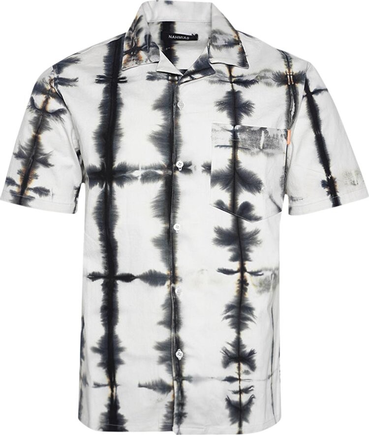 

Рубашка Nahmias Tie Dye Short-Sleeve Button Down Shirt 'Green Tie Dye', зеленый