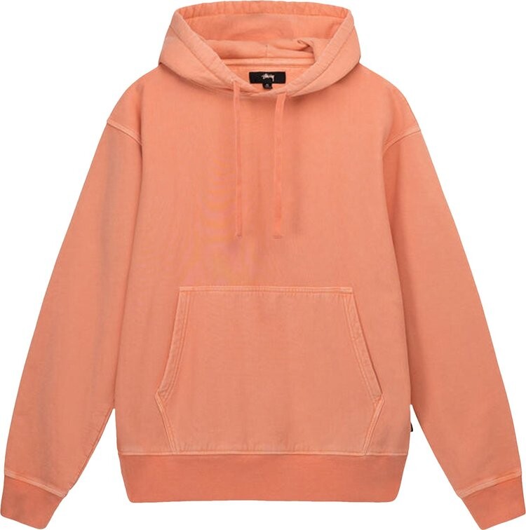 

Худи Stussy Pigment Dyed Fleece Hoodie 'Coral', оранжевый