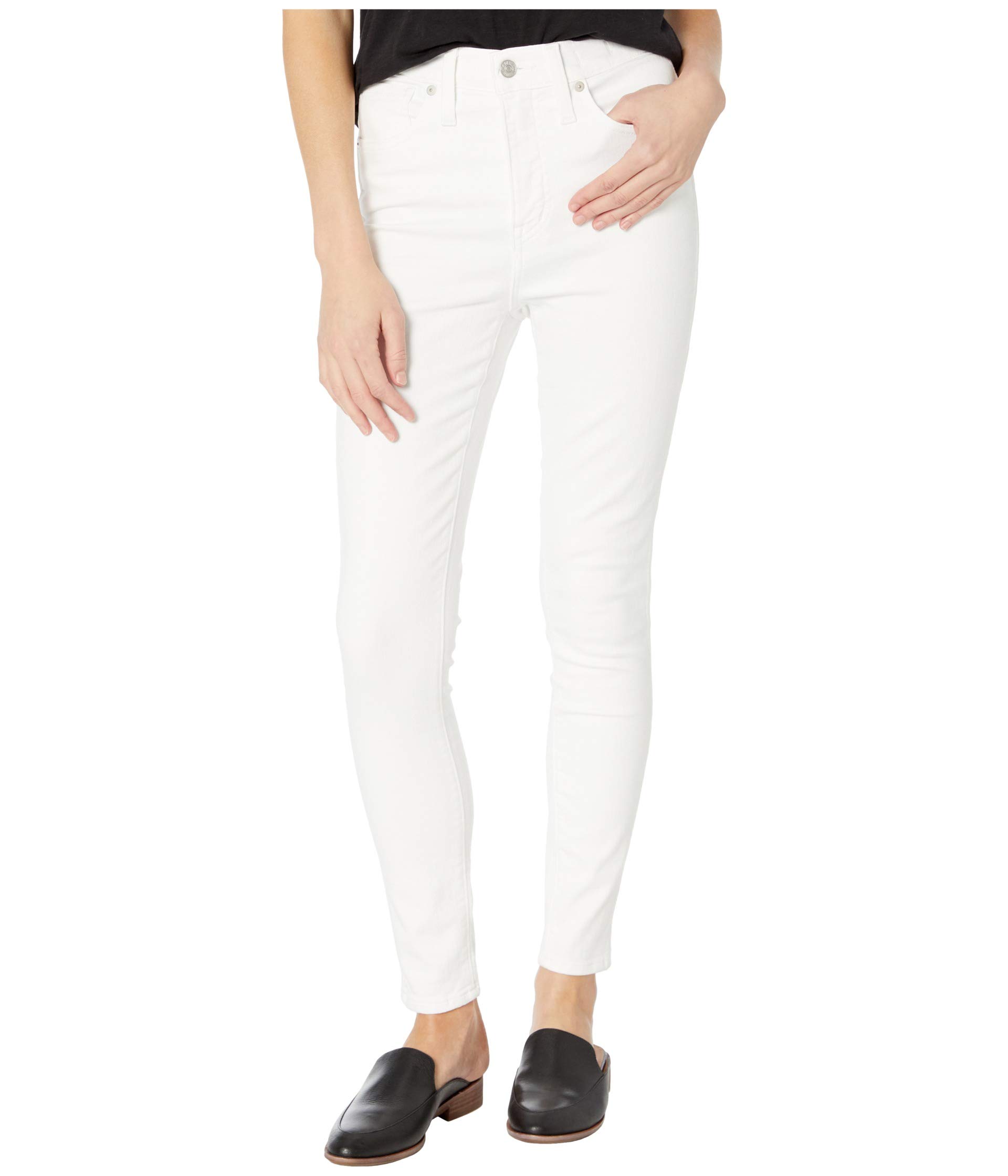 цена Джинсы Madewell, 10 High-Rise Skinny Jeans in Pure White