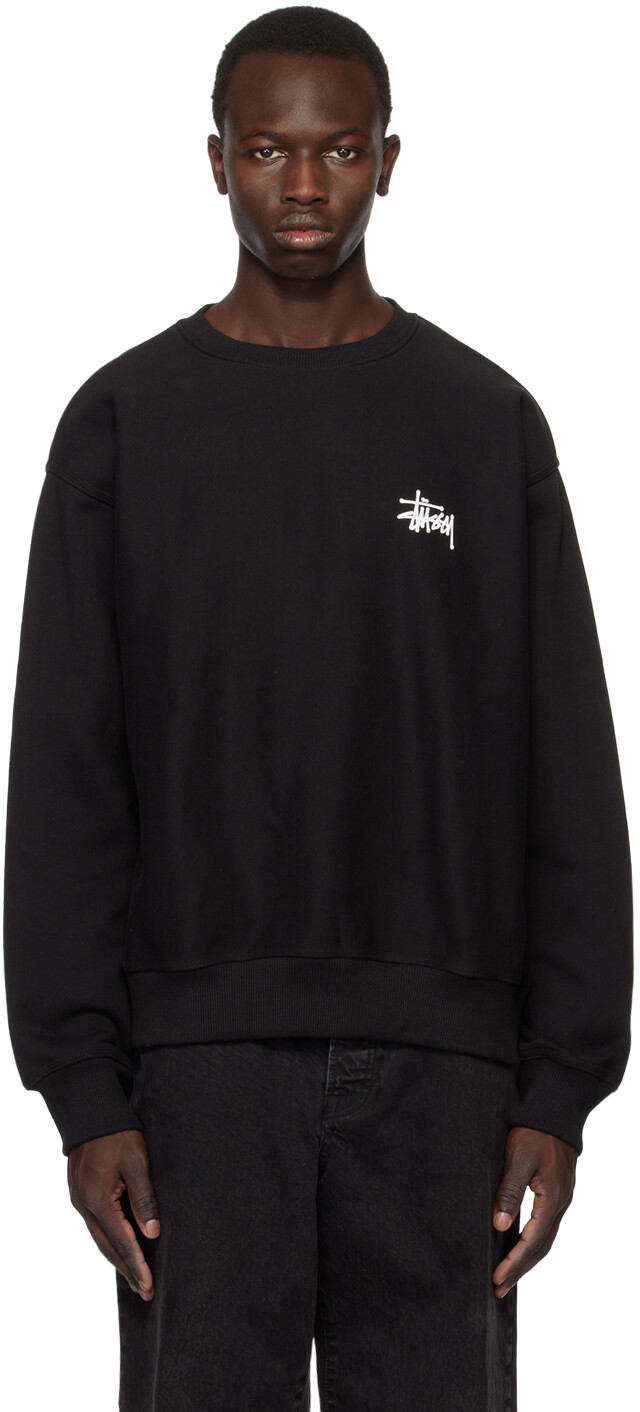 

Черная базовая толстовка Stüssy