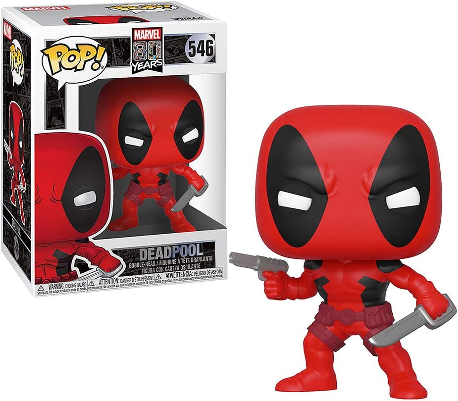 Фигурка Funko 44154 POP. Bobble Marvel: 80th-First Appearance: Deadpool Collectible Figure, Multicolour, 3.75 inches фигурка funko pop marvel 80th first appearance beast 505