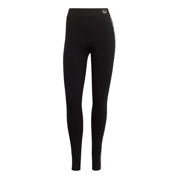 Леггинсы Adidas originals Mid Rise Tight Casual Sports Black Pants, Черный