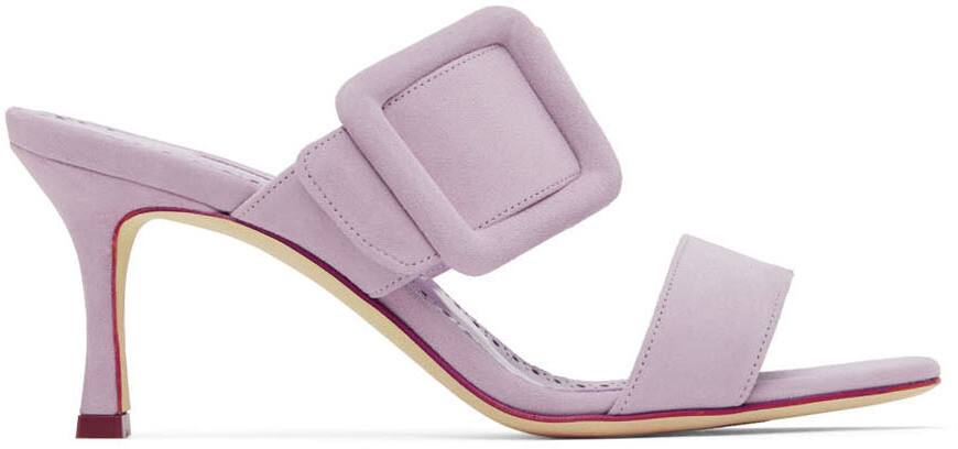 

Пурпурные туфли без задника Manolo Blahnik