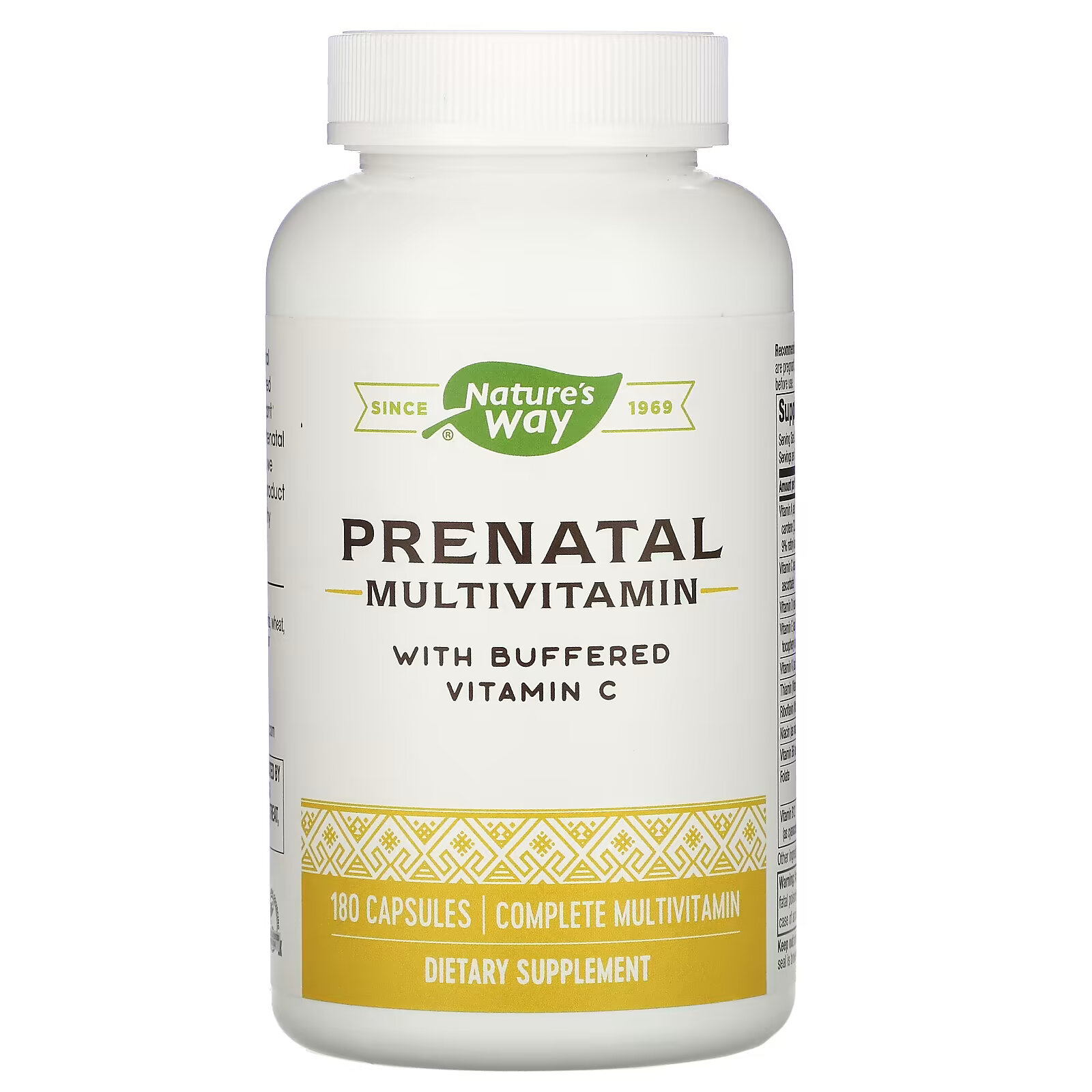 цена Nature's Way, мультивитамины для беременных с буферизованным витамином C, 180 капсул