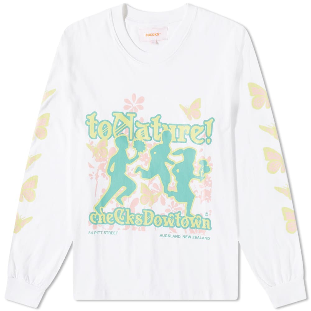 

Футболка Checks Downtown Long Sleeve To Nature Tee, Белый