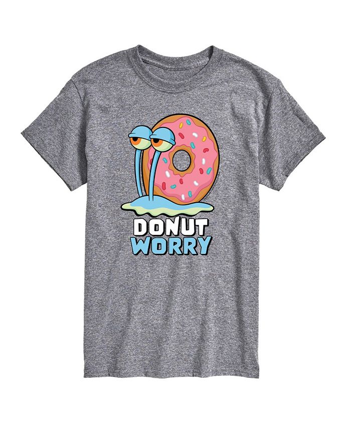 Мужская футболка Sponge Bob Donut Worry с короткими рукавами AIRWAVES, серый силиконовый чехол на honor 9s donut worry для хонор 9 эс