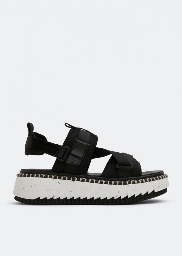 

Сандалии CHLOÉ Lilli flat sandals, черный