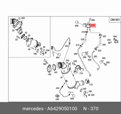 Датчик\drucksensor A6429050100 MERCEDES-BENZ датчик nox a0009055100 5wk9 6681 оксид азота датчик кислорода формирователь benz дизельный двигатель система излучения scr