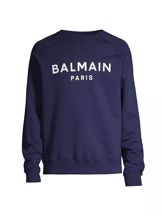 

Толстовка с круглым вырезом и логотипом Balmain, белый