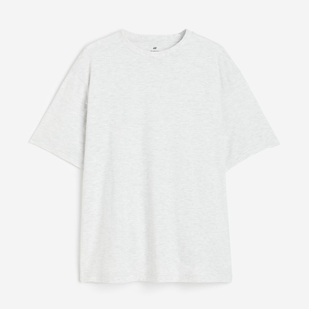 

Футболка H&M Relaxed Fit, светло-серый