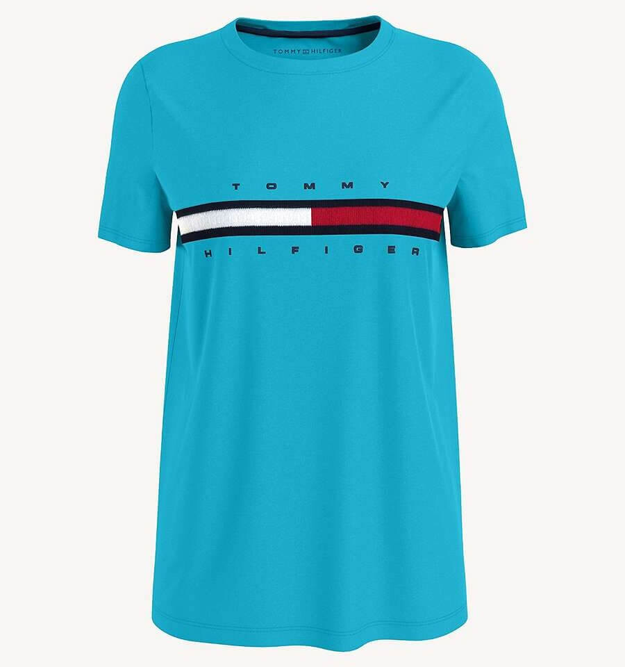 

Футболка Tommy Hilfiger Flag Stripe Logo, синий