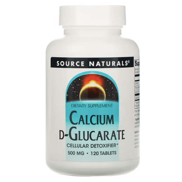 D-глюкарат кальция, 500 мг, 120 таблеток, Source Naturals