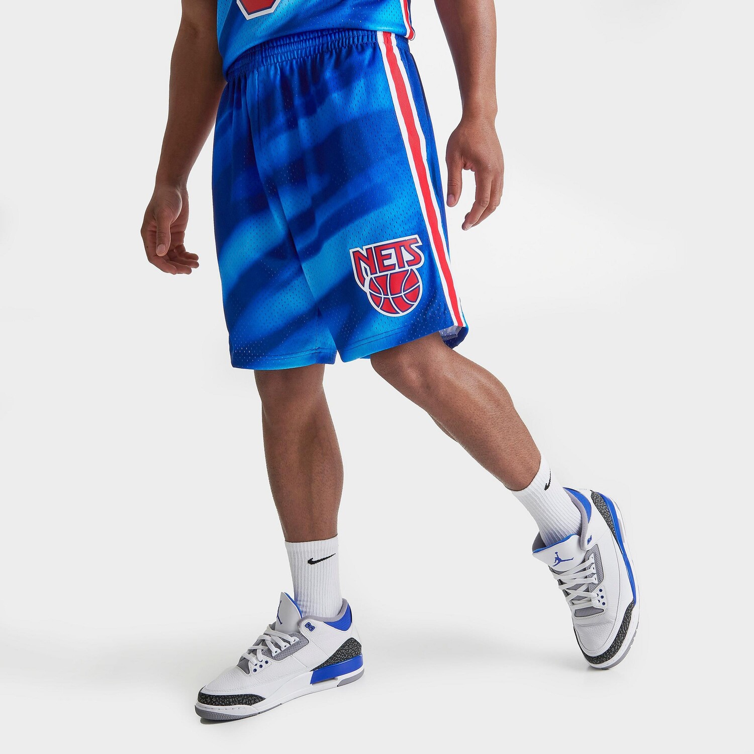 

Мужские баскетбольные шорты Mitchell & Ness New Jersey Nets NBA 1990-91 Away Swingman, синий