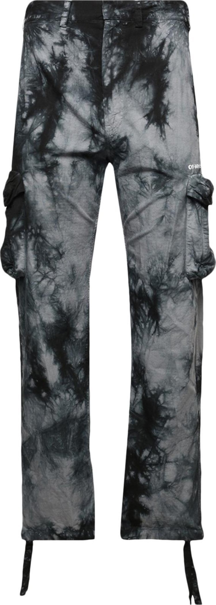 Брюки Off-White Bounce Tie Dye Ripstop Cargo Pants 'Warm Grey', серый - фото