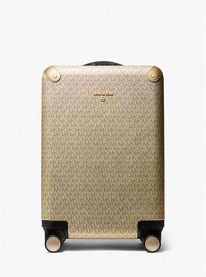 

Чемодан Michael Michael Kors Metallic Logo, бледно-золотистый