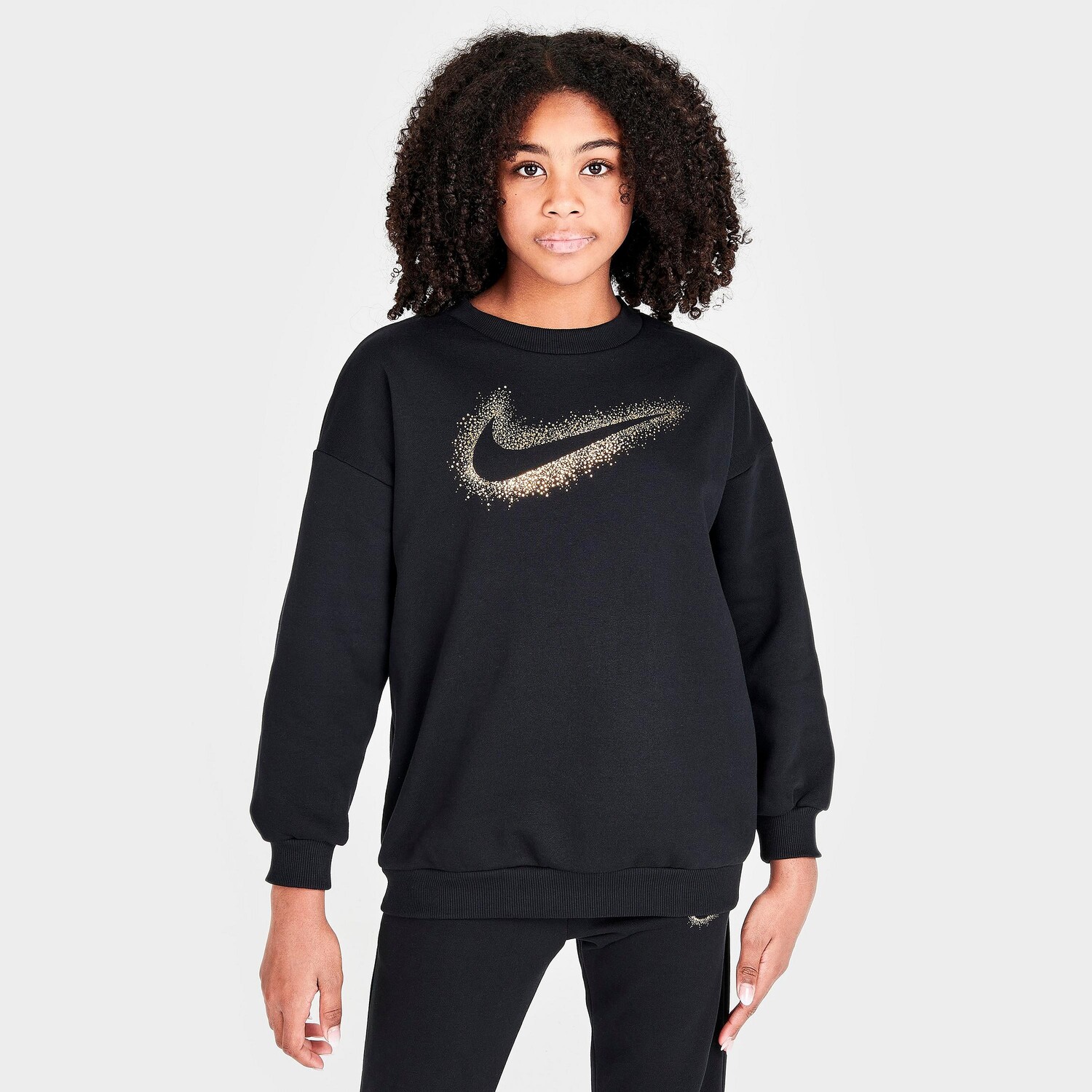 

Флисовая толстовка оверсайз Nike Sportswear Icon для девочек, черный
