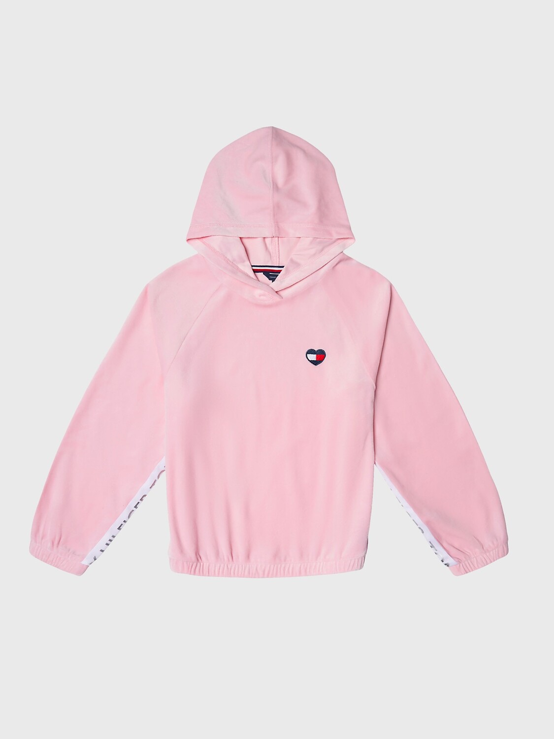 

Велюровая толстовка для больших детей Tommy Hilfiger, розовая тень