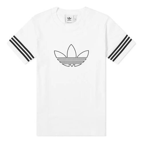 Футболка Adidas originals Outline Logo Short Sleeve White, Белый medical white coat long short sleeve women