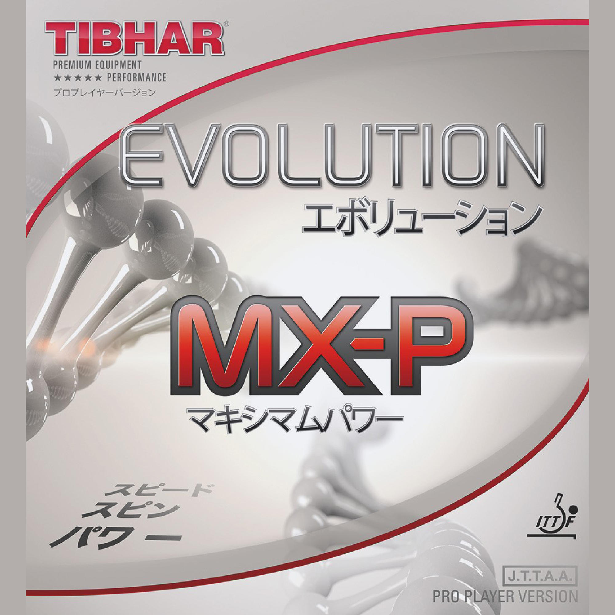 Накладка для настольного тенниса Evolution FX-S TIBHAR, черный Красный - фото