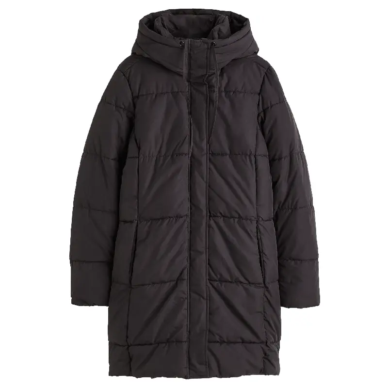 

Куртка утепленная H&M Hooded Quilted, черный