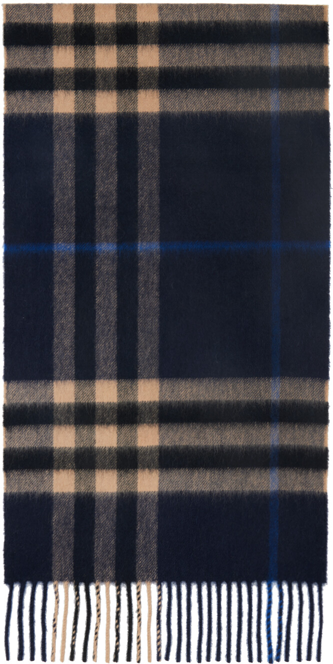 

Темно-синий шарф The Classic Check Burberry