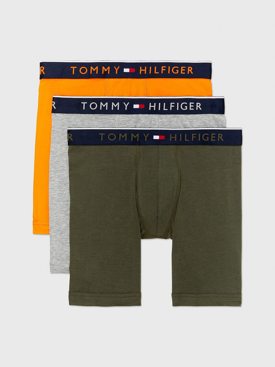 

Набор боксеров Tommy Hilfiger Essential Luxe Stretch, 3 предмета, оранжевый/серый/зелёный