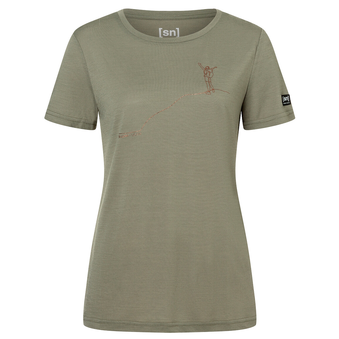 

Рубашка из мериноса Super.Natural Gipfelglück Tee, цвет Tea Leaf/Copper