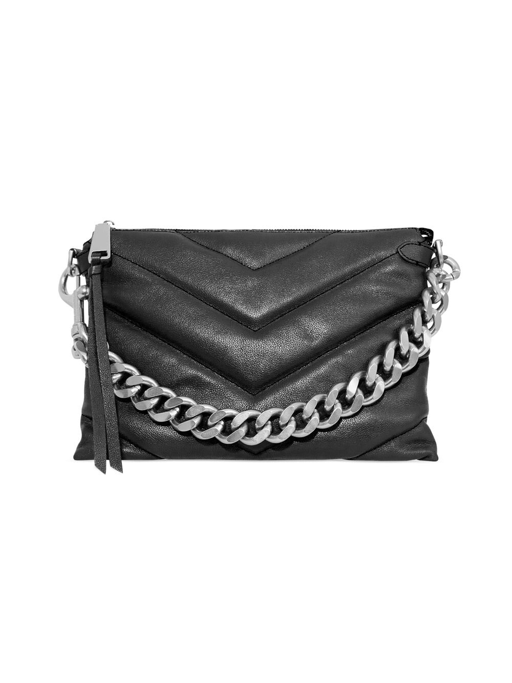 

Стеганая кожаная сумка через плечо Maxi Edie Rebecca Minkoff, черный