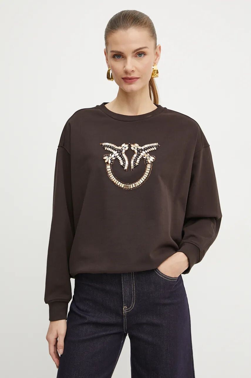 

Толстовка Pinko из хлопка, коричневый