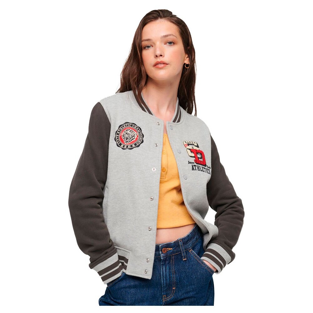 

Куртка Superdry College Scripted Bomber, серый